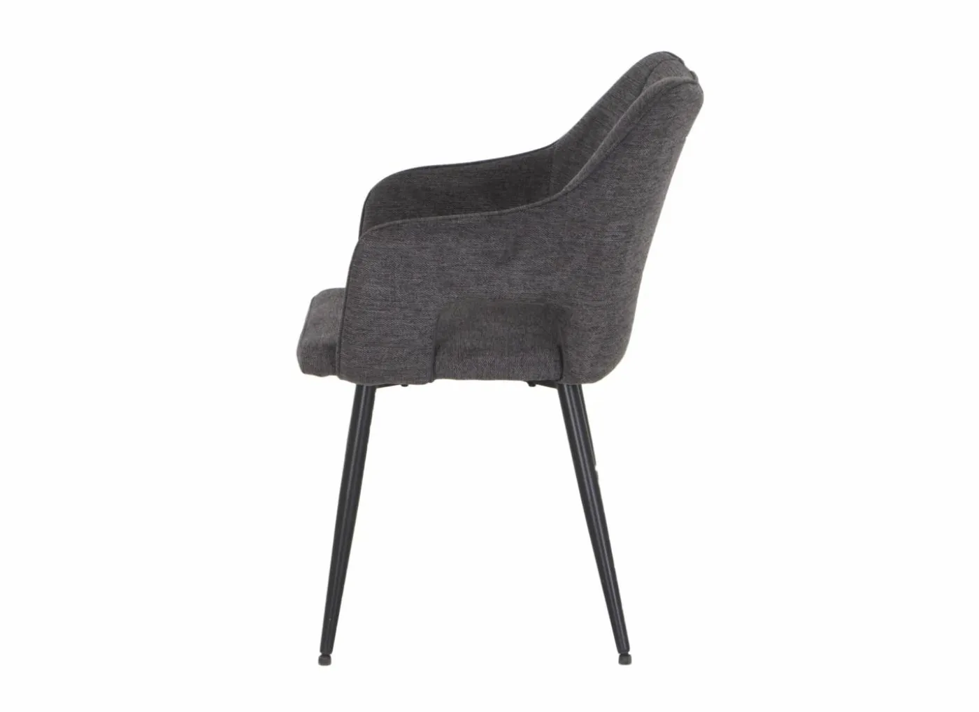 Stoel Daly 55x60x86cm - polyestervezel - grijs