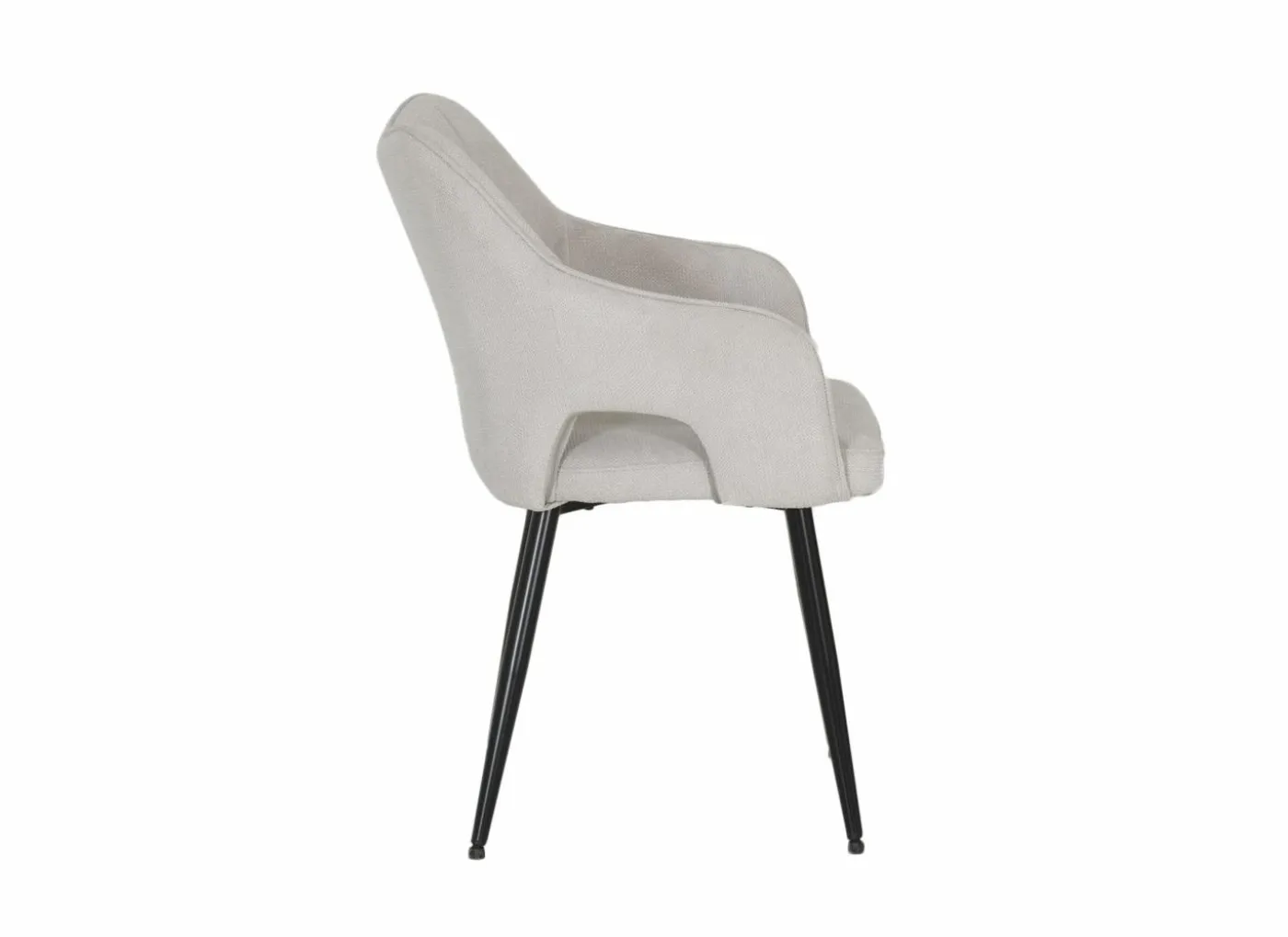 Stoel Daly 55x60x86cm - polyestervezel - beige