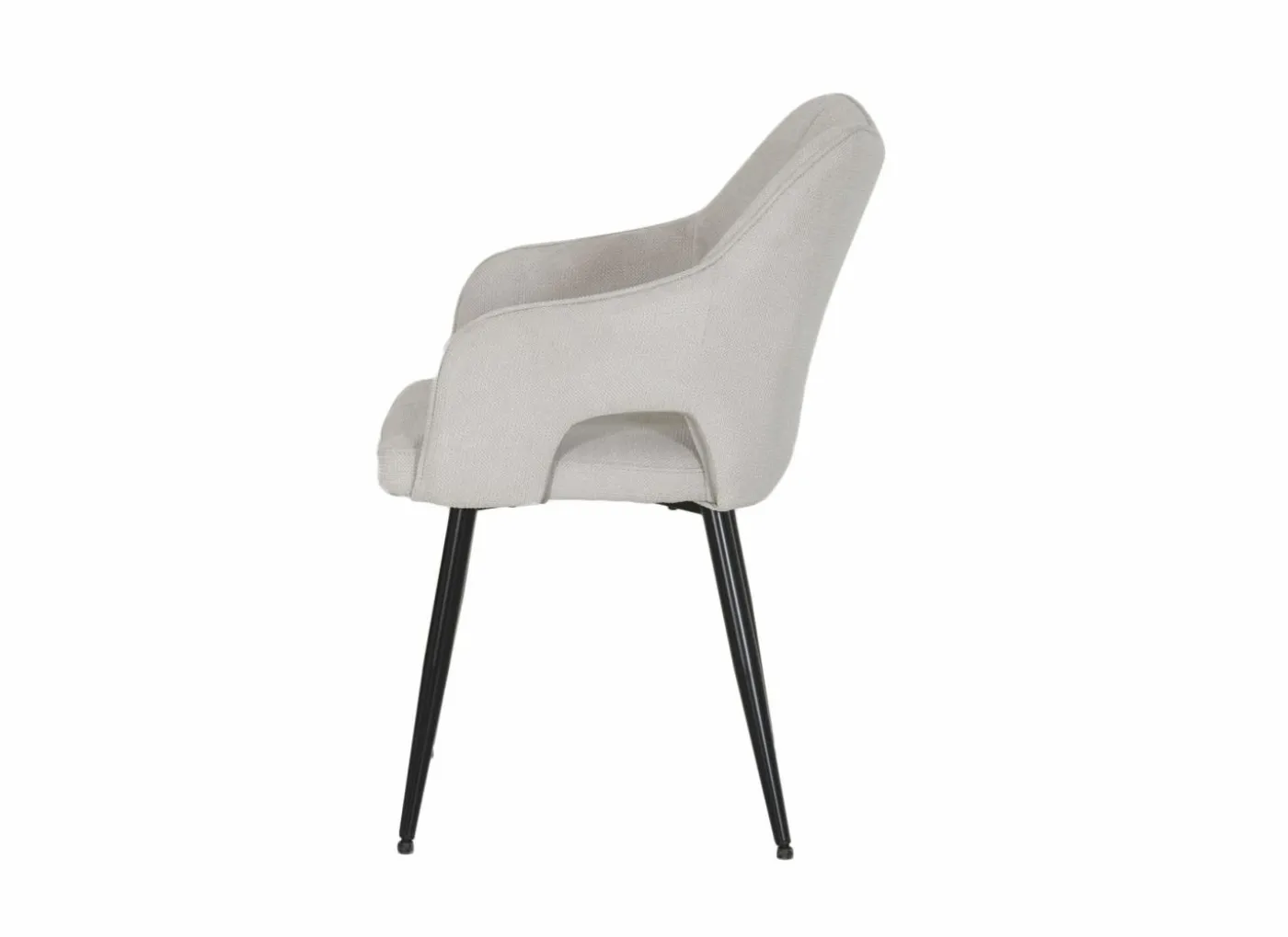 Stoel Daly 55x60x86cm - polyestervezel - beige