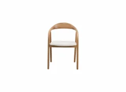 Stoel Donna 56,5x53x79,4cm - massief eik & polyestervezel - beige