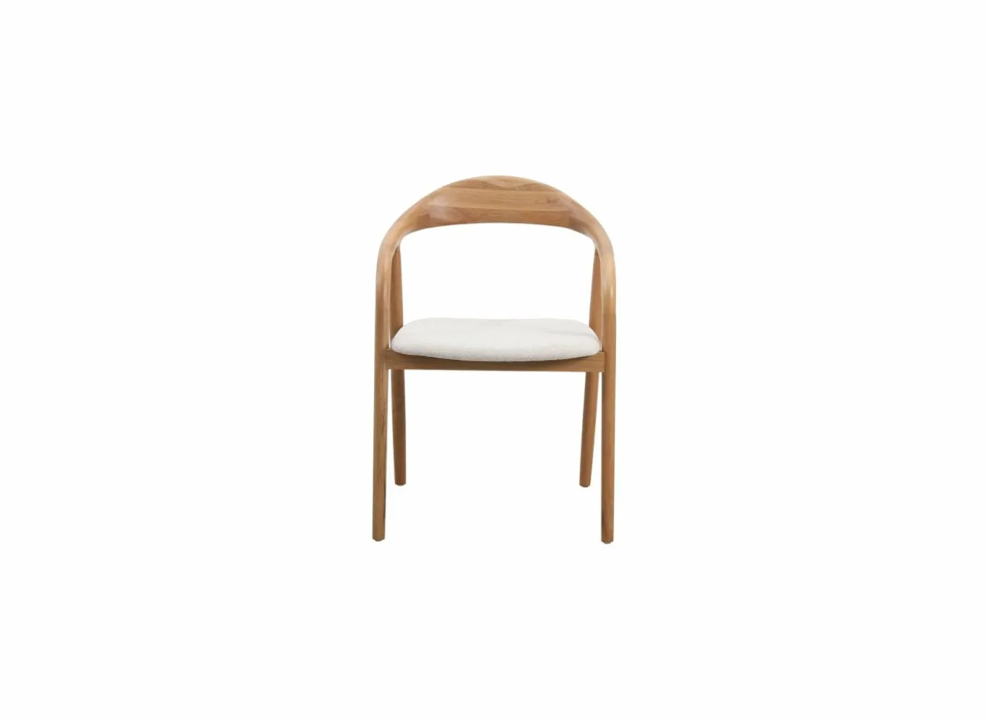 Stoel Donna 56,5x53x79,4cm - massief eik & polyestervezel - beige
