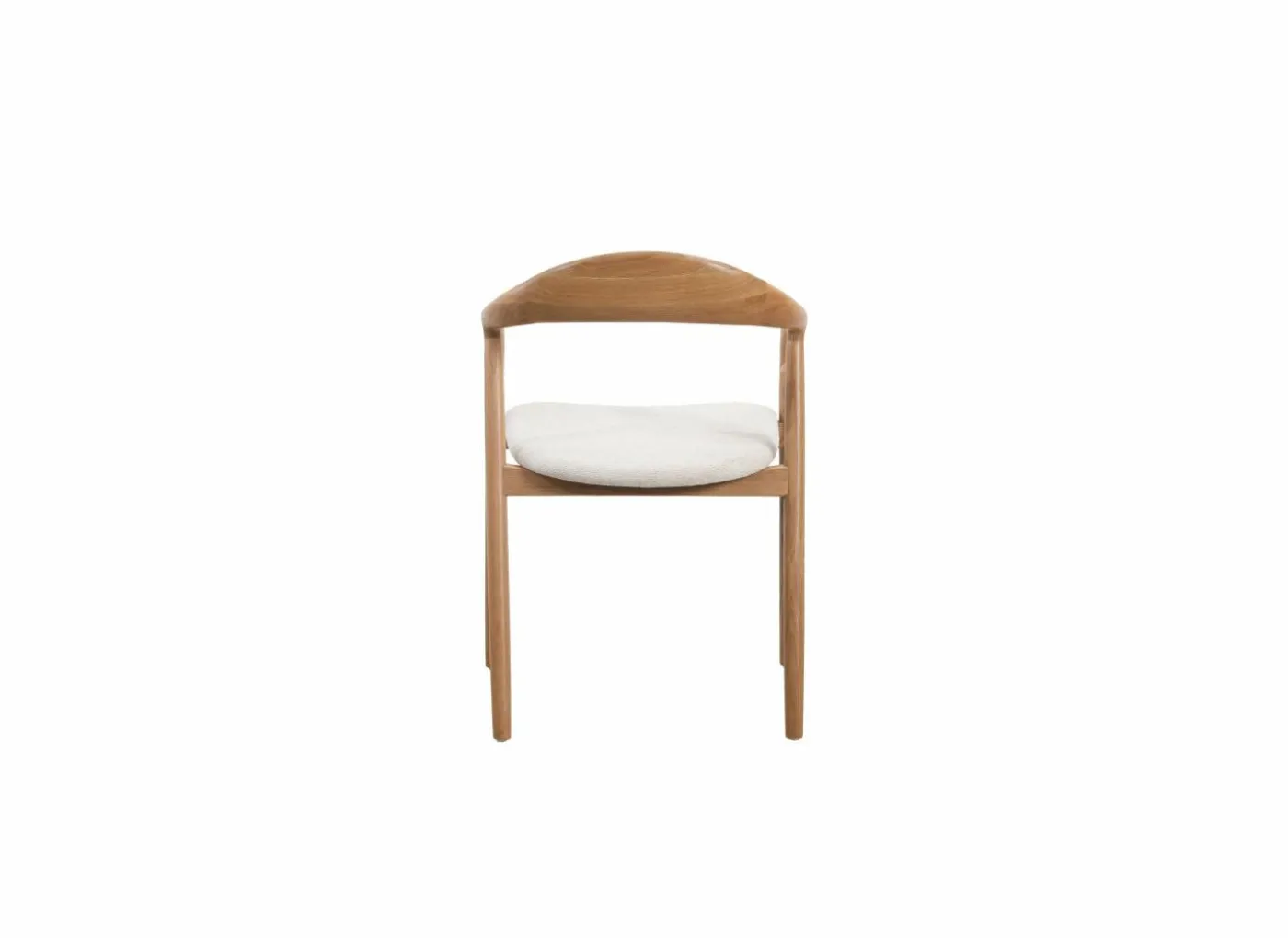 Stoel Donna 56,5x53x79,4cm - massief eik & polyestervezel - beige