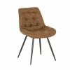Stoel Driss 51x53x80cm - stof - cognac