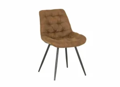 Stoel Driss 51x53x80cm - stof - cognac