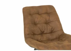 Stoel Driss 51x53x80cm - stof - cognac