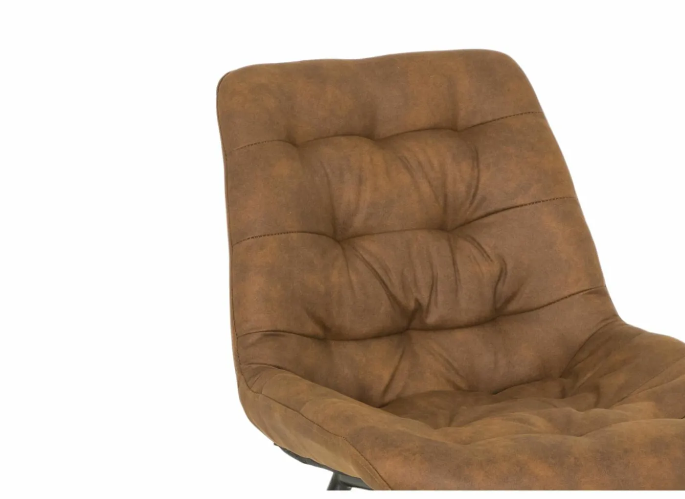 Stoel Driss 51x53x80cm - stof - cognac