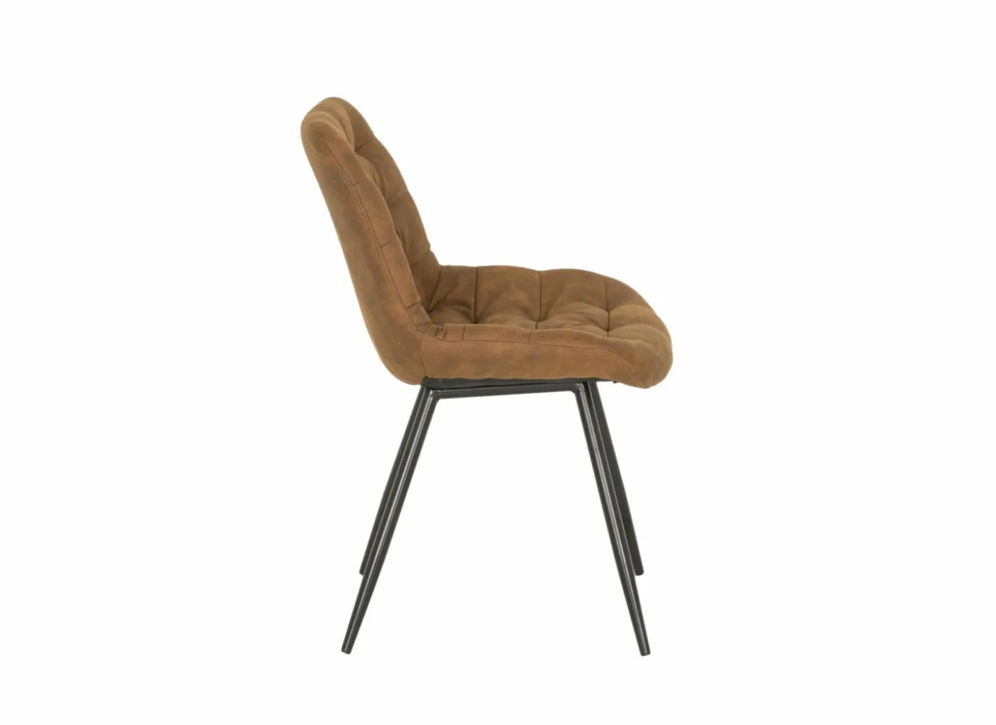 Stoel Driss 51x53x80cm - stof - cognac