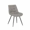 Stoel Driss 51x53x80cm - stof - grijs