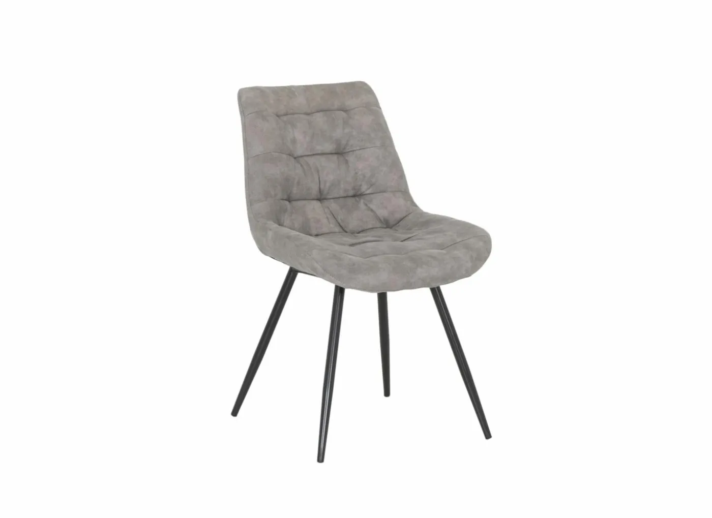 Stoel Driss 51x53x80cm - stof - grijs