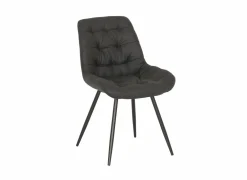 Stoel Driss 51x53x80cm - stof - zwart