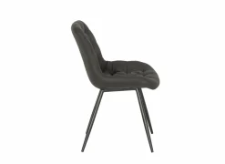 Stoel Driss 51x53x80cm - stof - zwart