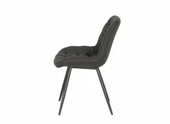 Stoel Driss 51x53x80cm - stof - zwart