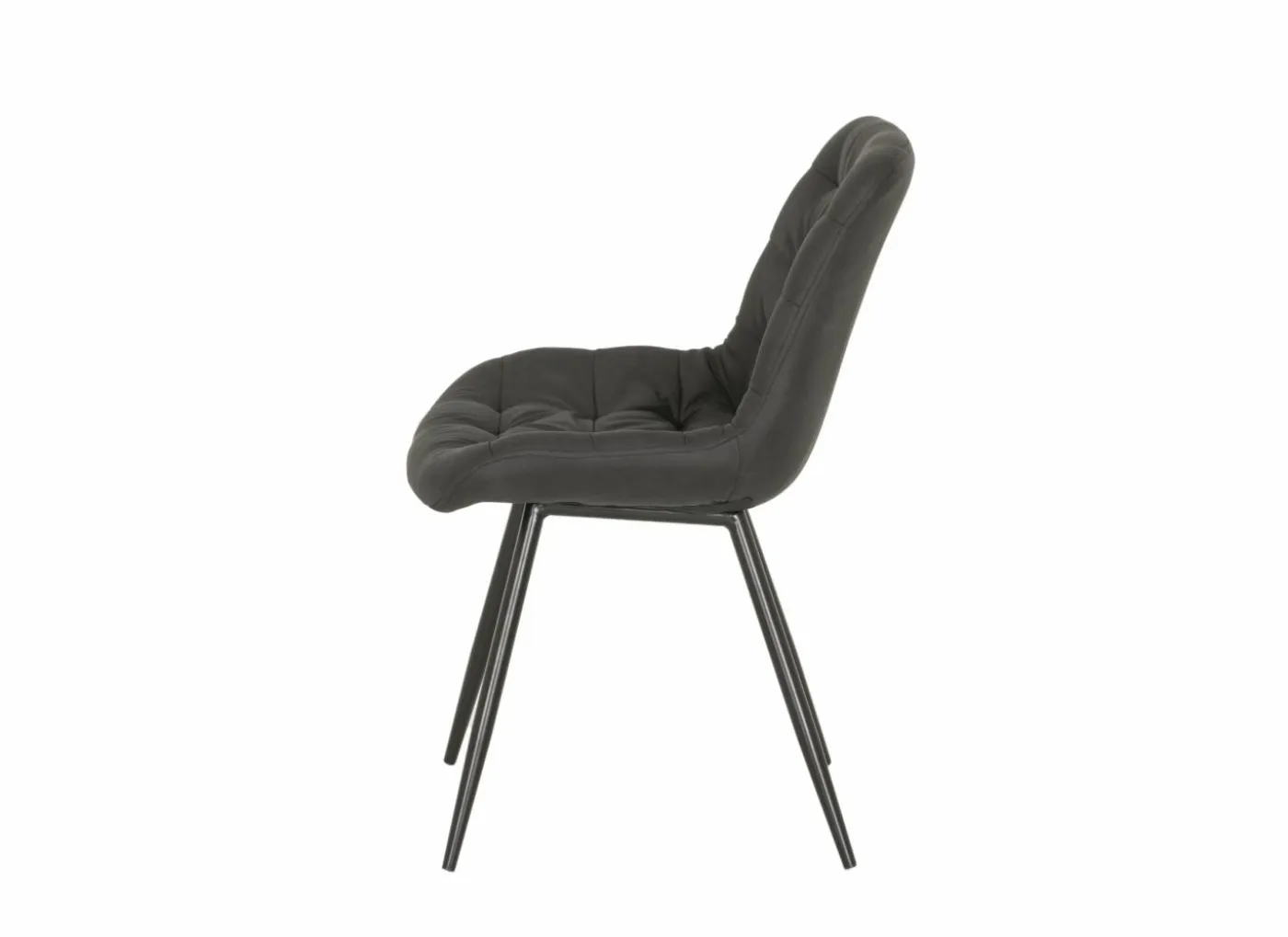 Stoel Driss 51x53x80cm - stof - zwart