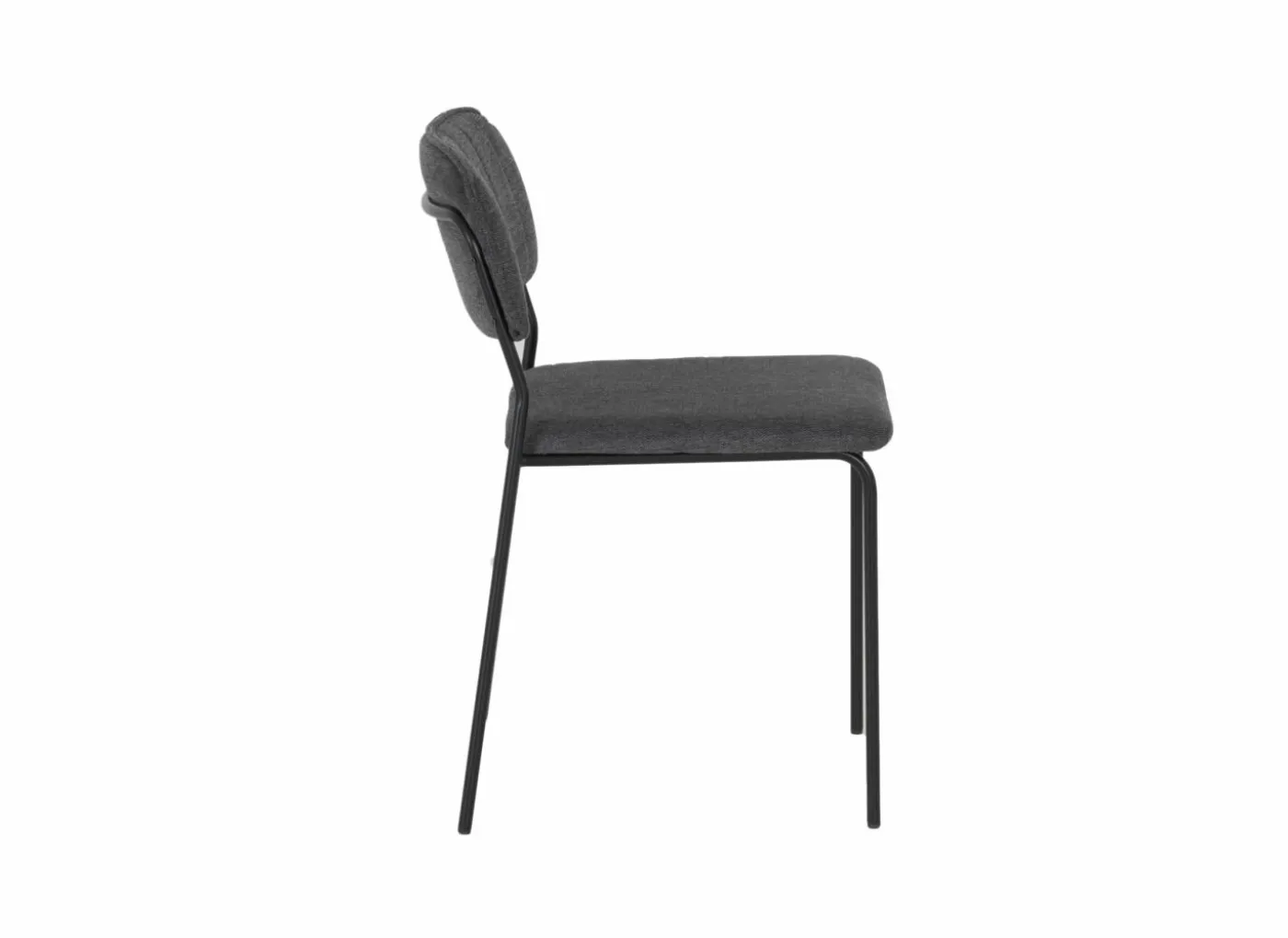 Stoel Epoca 46x54,5x85cm - stof - antraciet