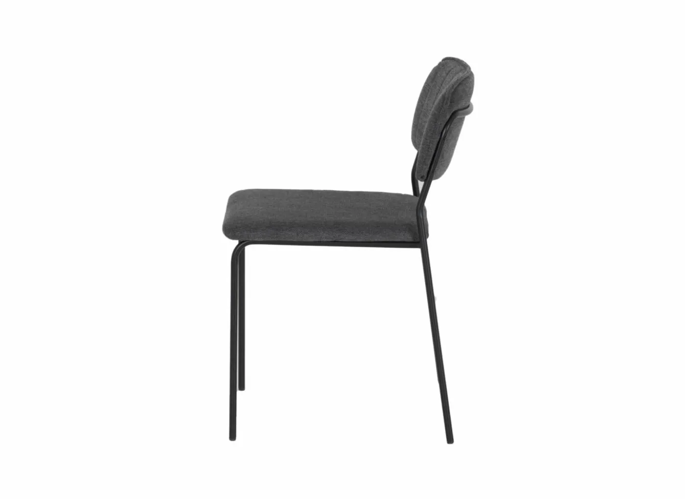 Stoel Epoca 46x54,5x85cm - stof - antraciet