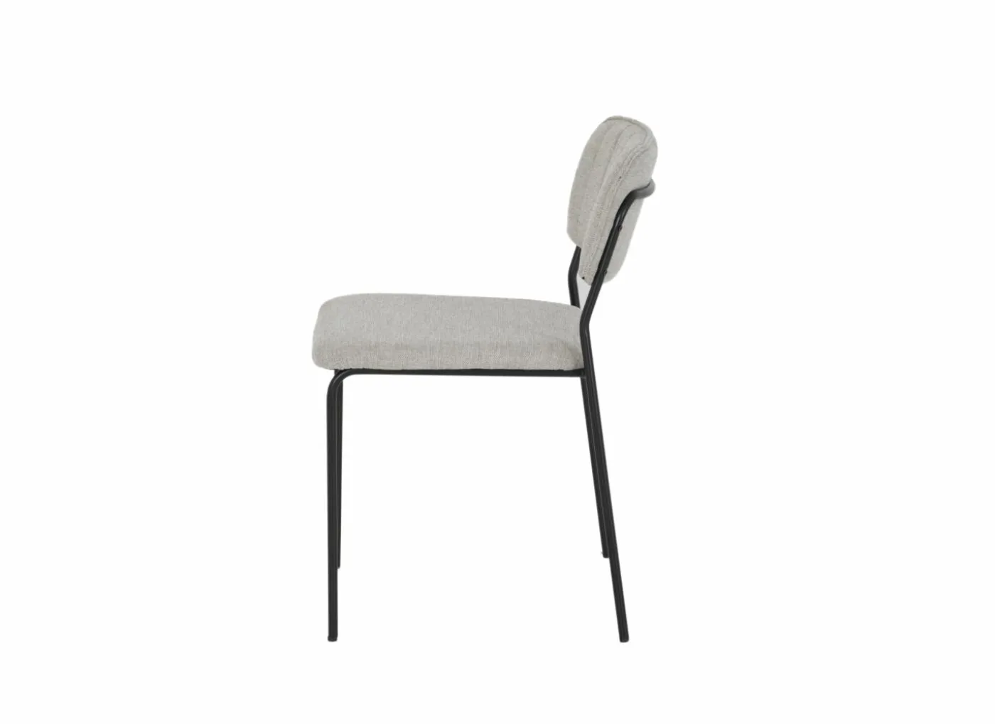 Stoel Epoca 46x54,5x85cm - stof - beige