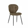 Stoel Factory 50x57x84cm - stof - bruin