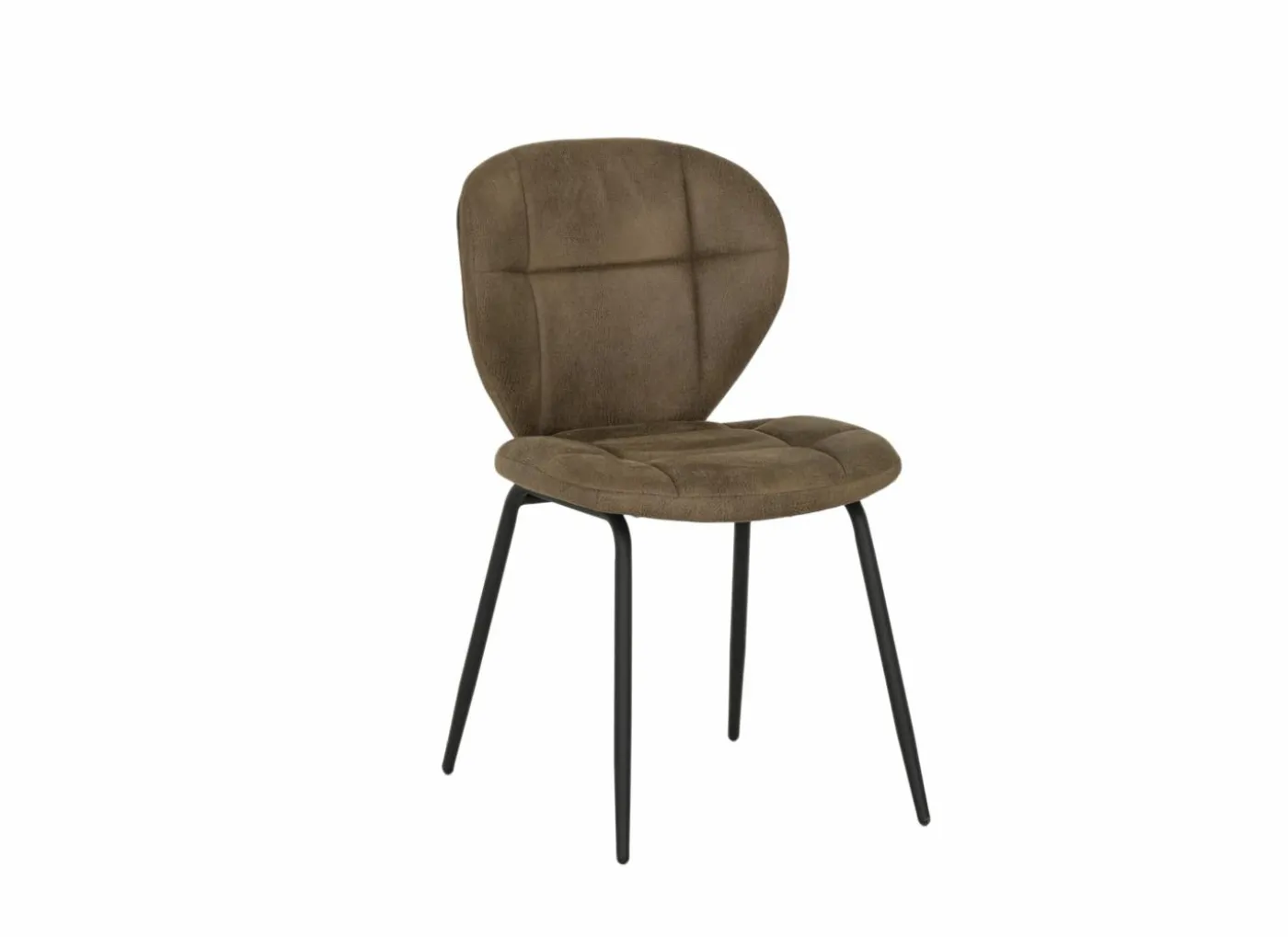 Stoel Factory 50x57x84cm - stof - bruin