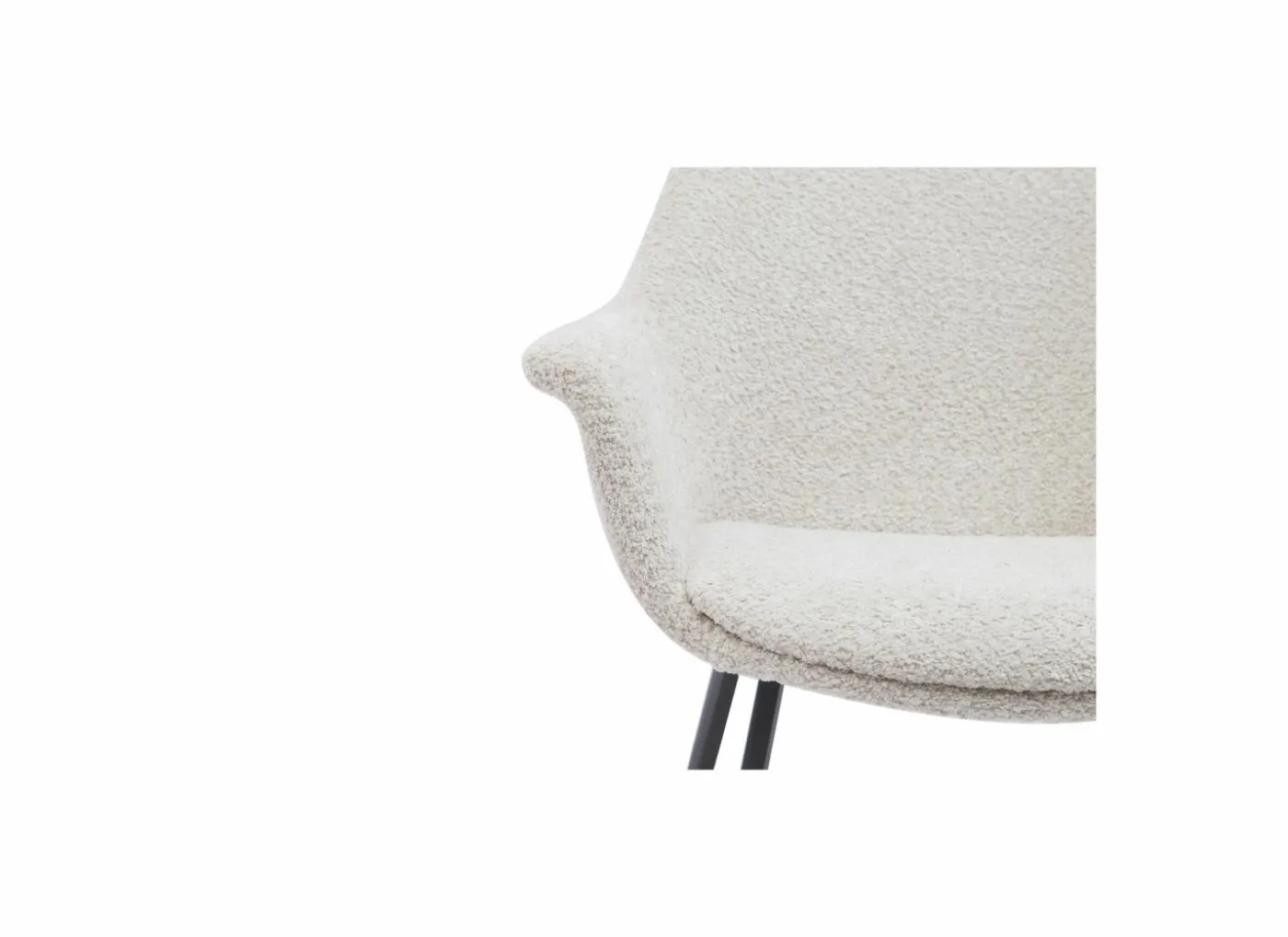 Stoel Fairy 62x64x84cm - bouclé - cream