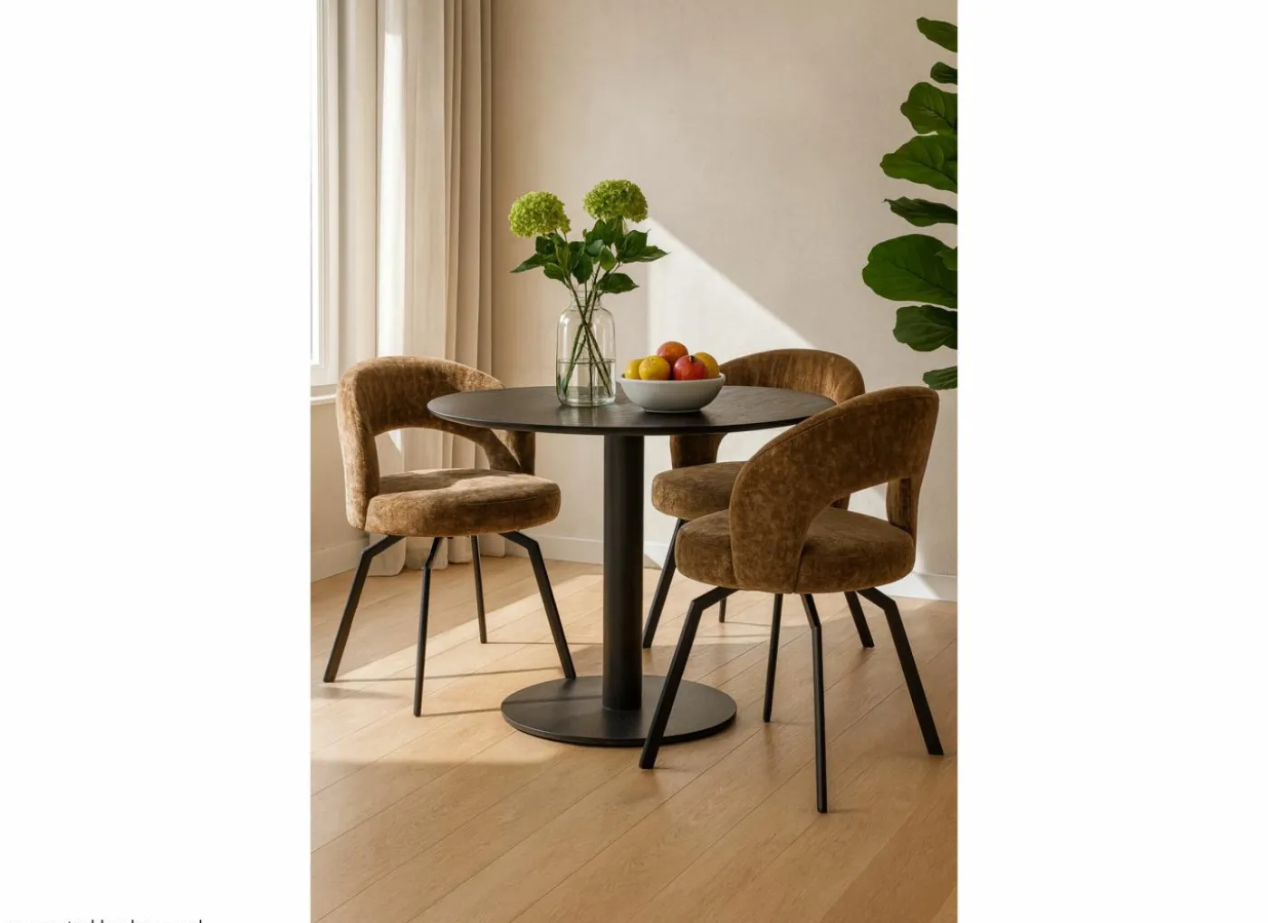 Stoel Festo stof bruin