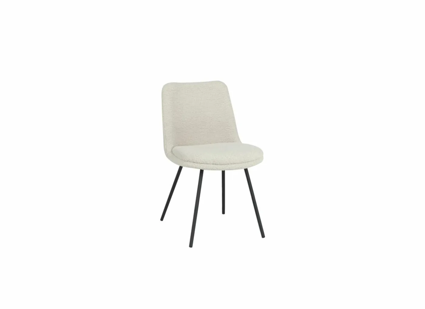 Stoel Found 50x60x82cm - bouclé - wit