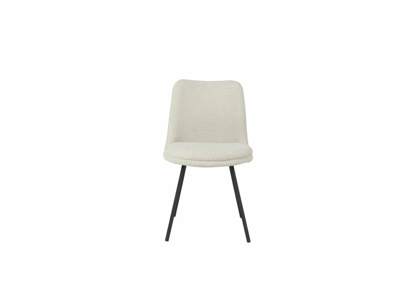 Stoel Found 50x60x82cm - bouclé - wit