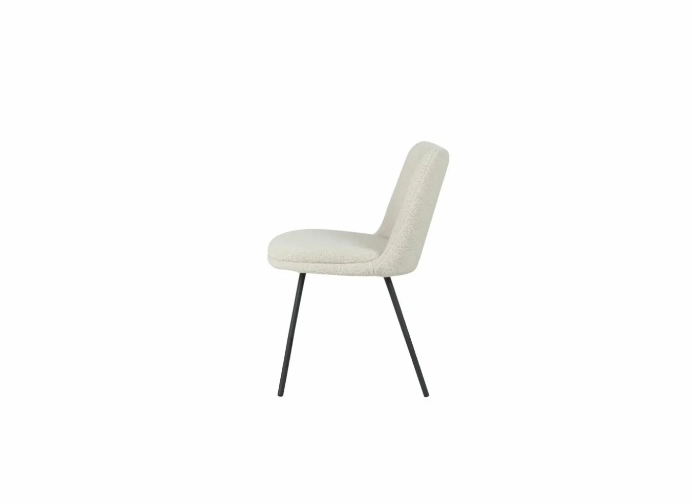 Stoel Found 50x60x82cm - bouclé - wit