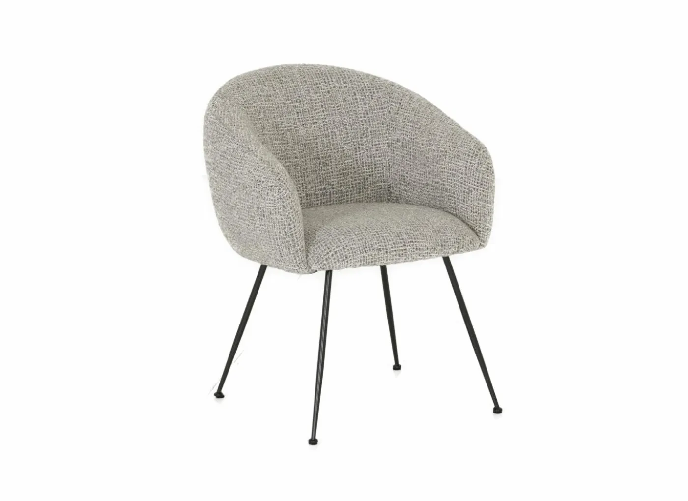 Stoel Foy 60x62x79cm - stof - grijs