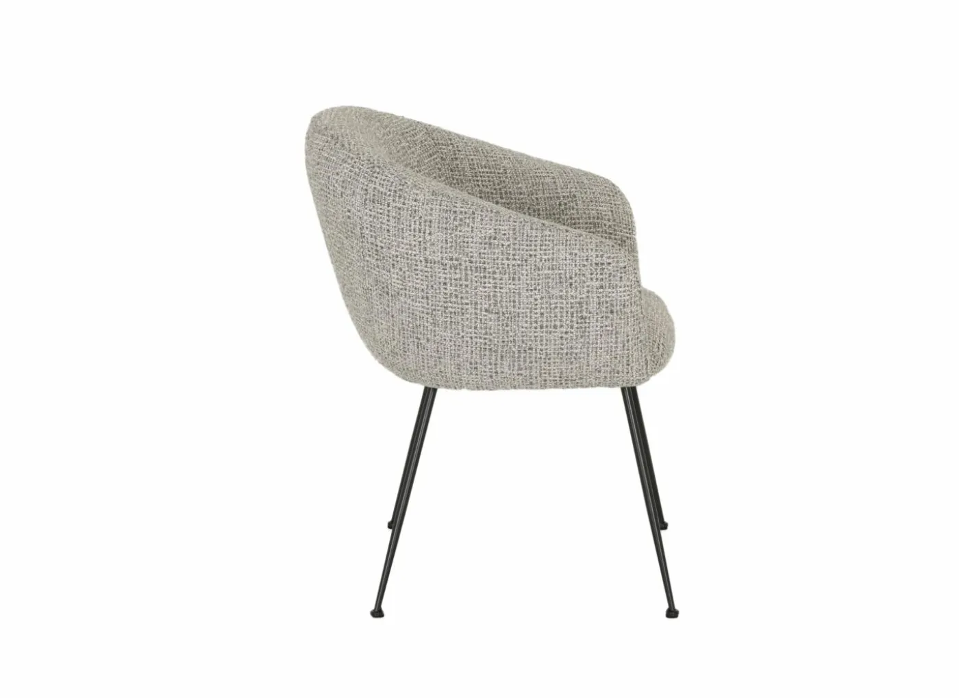 Stoel Foy 60x62x79cm - stof - grijs