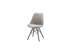 Stoel Gigi 48,5x54,5x82cm - fluweel - grijs bruin