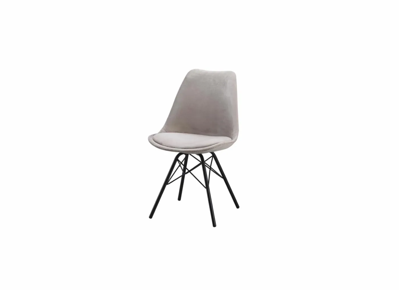 Stoel Gigi 48,5x54,5x82cm - fluweel - grijs bruin