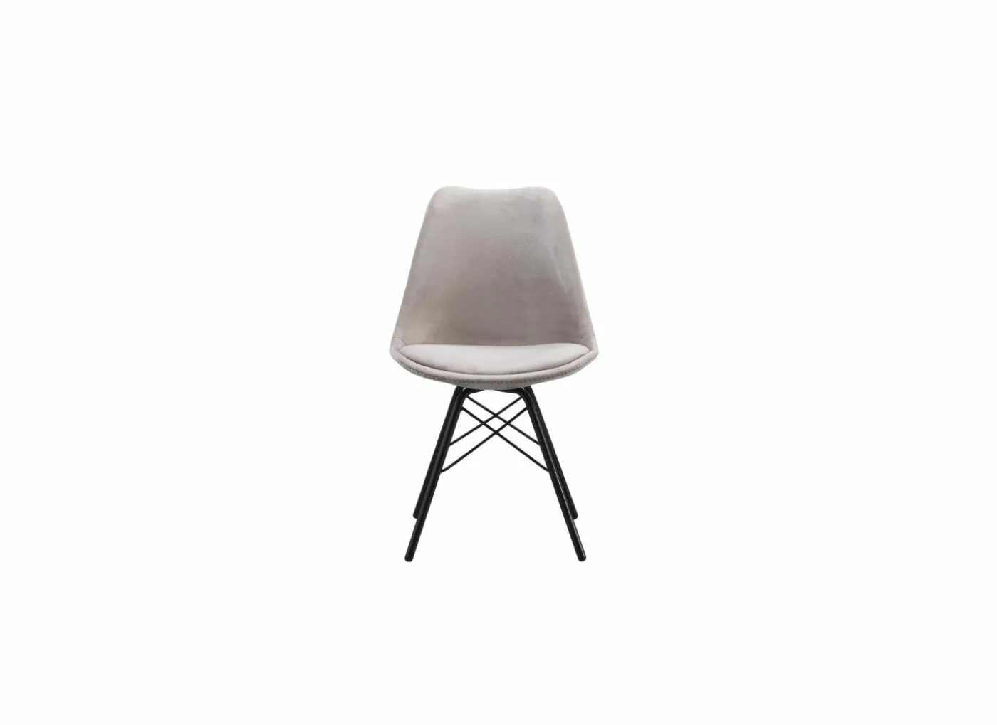 Stoel Gigi 48,5x54,5x82cm - fluweel - grijs bruin