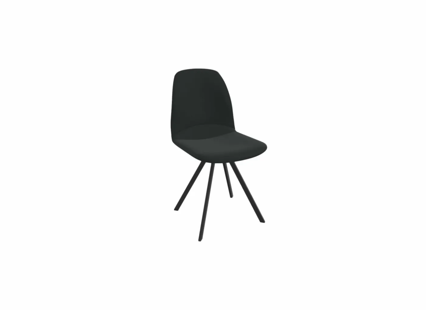 Stoel Girona 45,5x55x88cm - kunststof - zwart