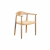 Stoel Harvey 56x52x76,5cm - massief eik rotan - naturel