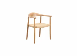 Stoel Harvey 56x52x76,5cm - massief eik rotan - naturel