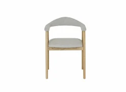Stoel Herbie 56x55x73cm - eik massief & stof - beige