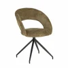 Stoel Indy  58x60x85cm - stof - curry