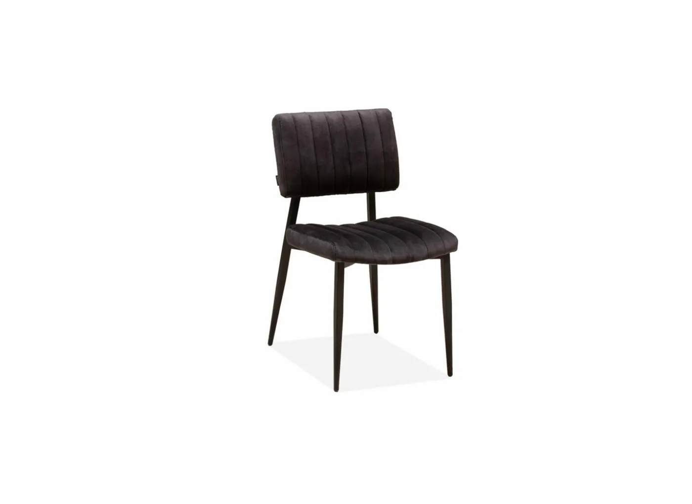 Stoel Ivan 48x60x85cm - stof - goldy anthraciet