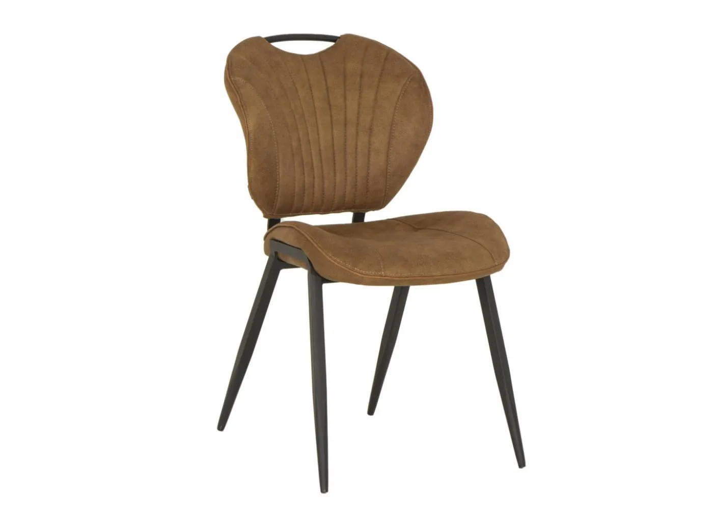 Stoel Jim 49x62x87cm - stof - luxor cognac