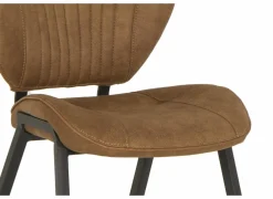 Stoel Jim 49x62x87cm - stof - luxor cognac