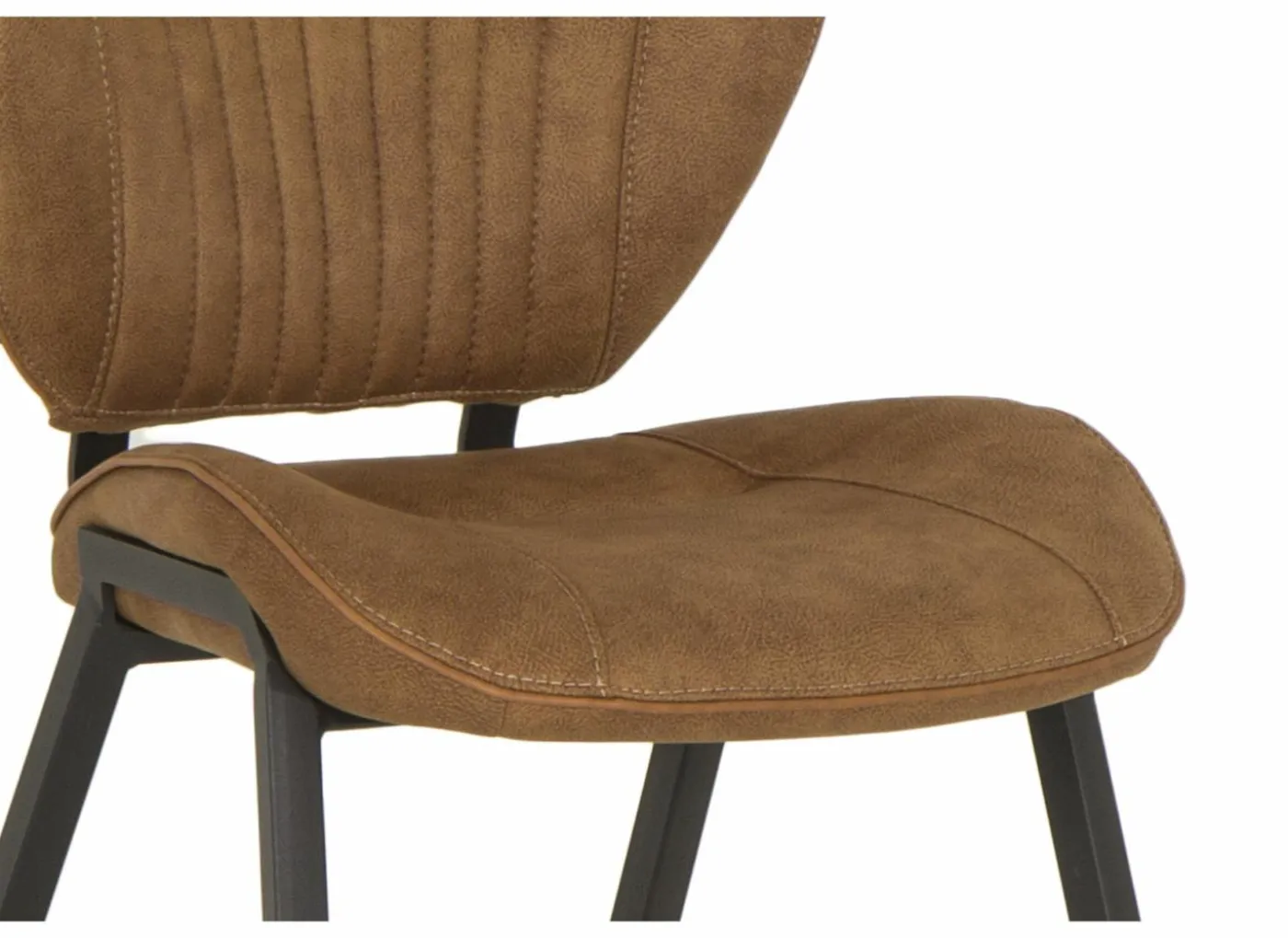 Stoel Jim 49x62x87cm - stof - luxor cognac