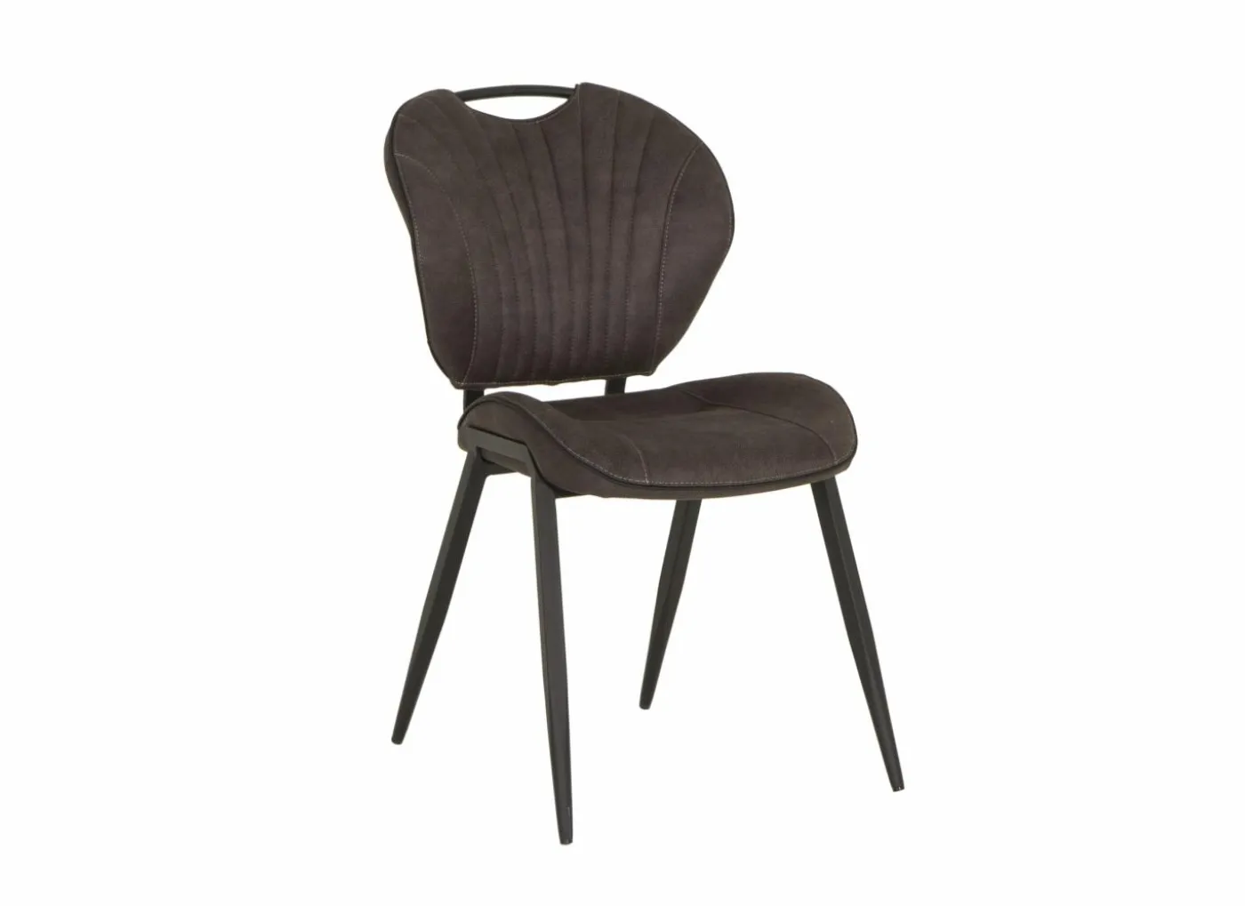 Stoel Jim 49x62x87cm - stof - luxor antraciet