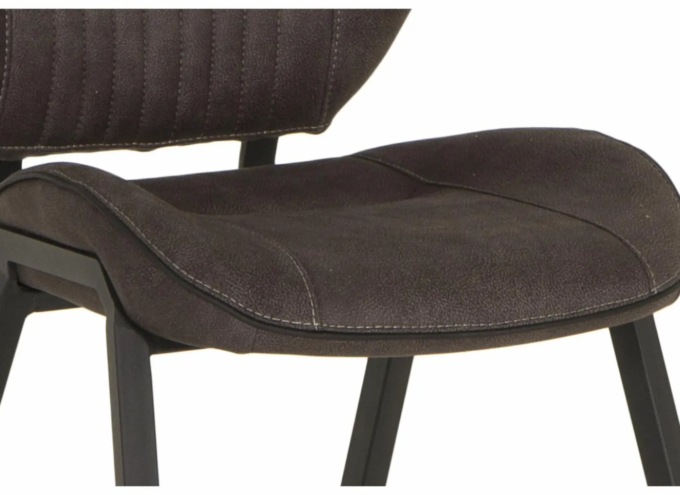 Stoel Jim 49x62x87cm - stof - luxor antraciet