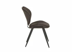 Stoel Jim 49x62x87cm - stof - luxor antraciet