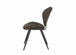 Stoel Jim 49x62x87cm - stof - luxor antraciet