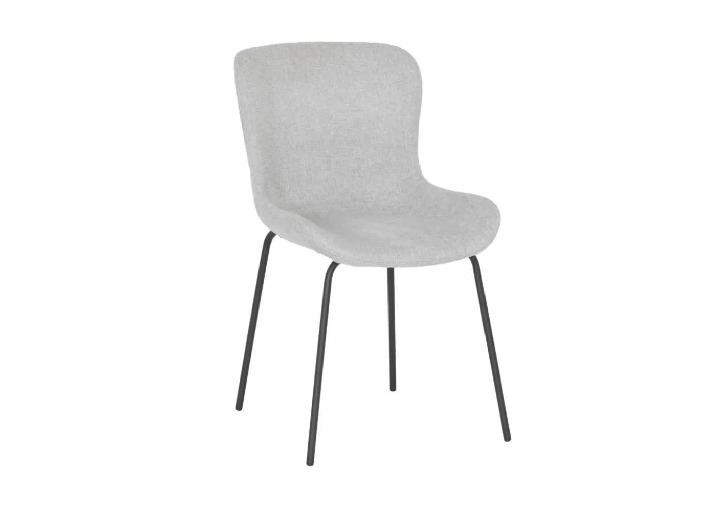 Stoel Jutta 48x57,5x81cm - polyestervezel - lichtgrijs