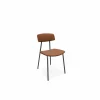 Stoel Lazio 45x54x79,5cm - lederlook - bruin