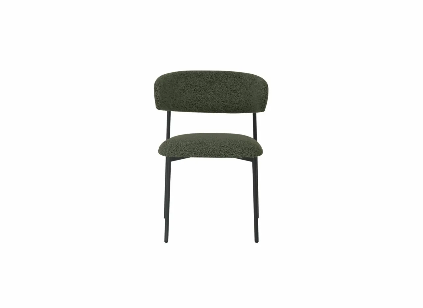 Stoel Luke 54,5x58x79cm - bouclé - groen