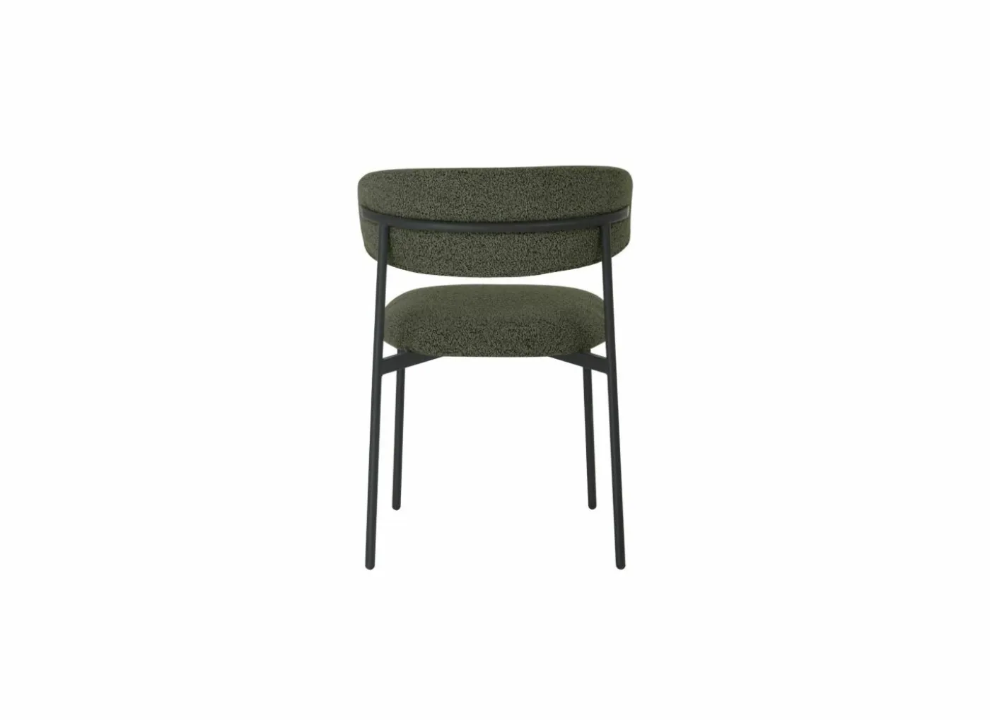 Stoel Luke 54,5x58x79cm - bouclé - groen