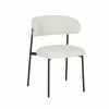 Stoel Luke 54,5x58x79cm - bouclé - wit